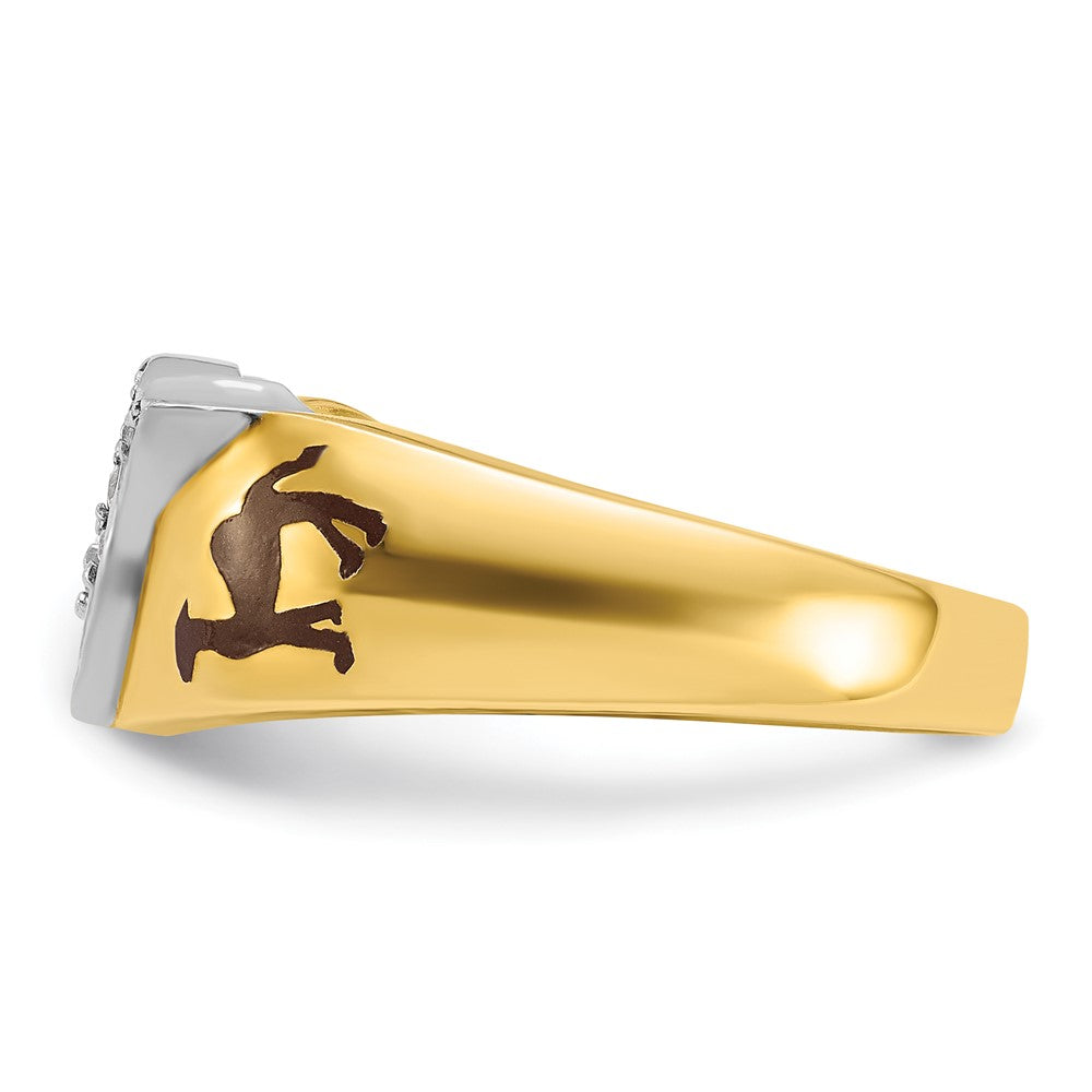 IBGoodman 14k Two-tone Men's Polished Masonic Shriner's Ring Mounting