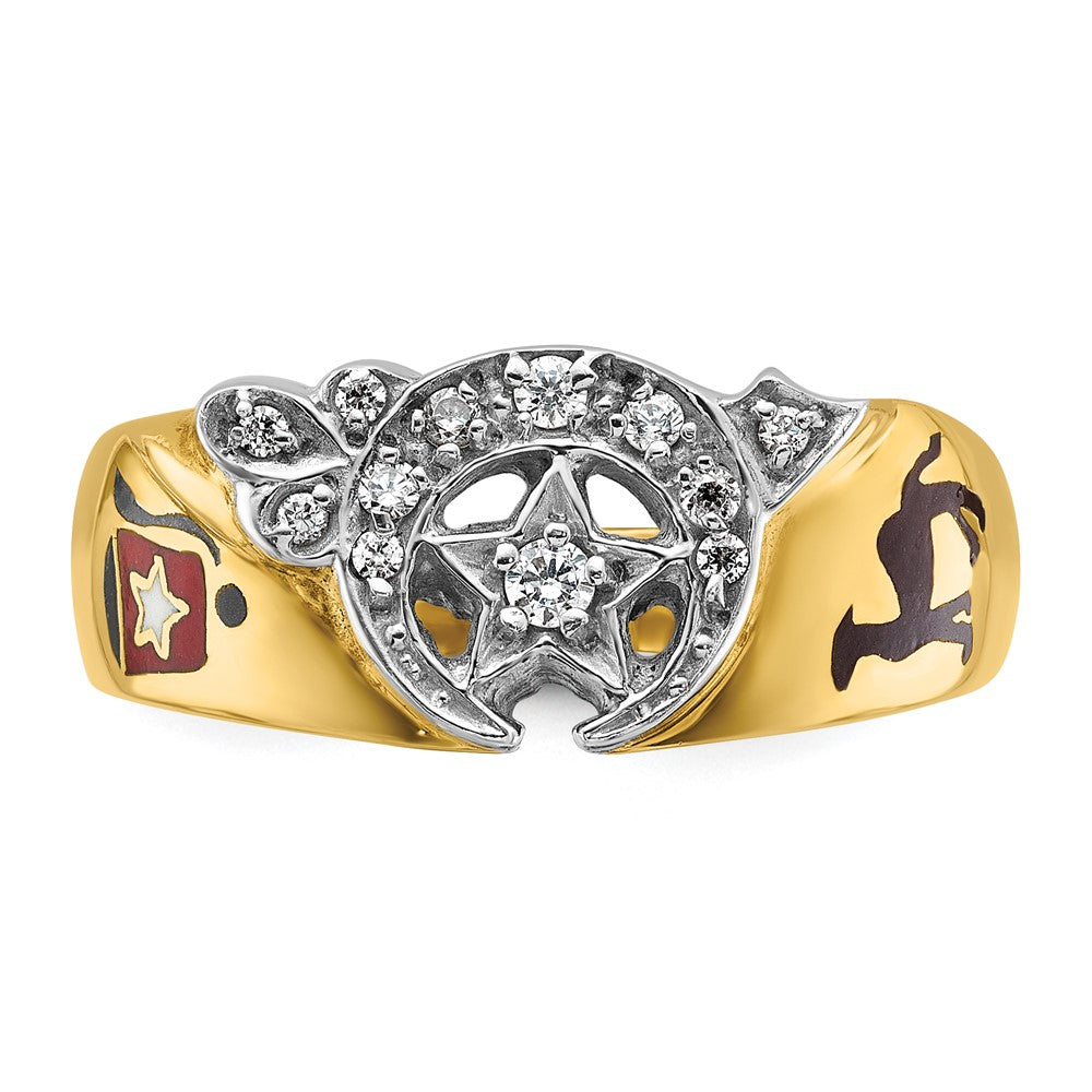 IBGoodman 14k Two-tone Men's Polished Masonic Shriner's Ring Mounting