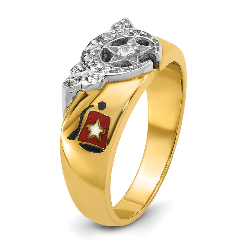 IBGoodman 14k Two-tone Men's Polished Masonic Shriner's Ring Mounting