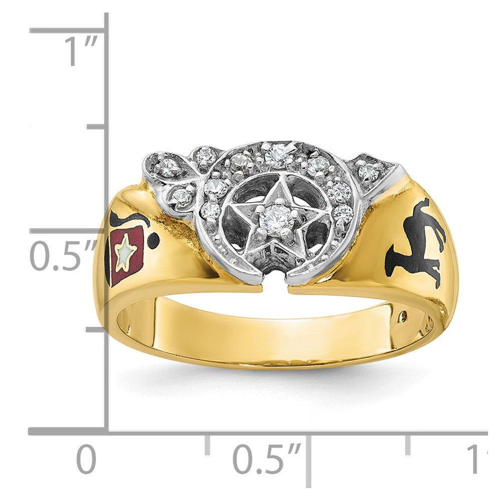 IBGoodman 14k Two-tone Men's Polished Masonic Shriner's Ring Mounting