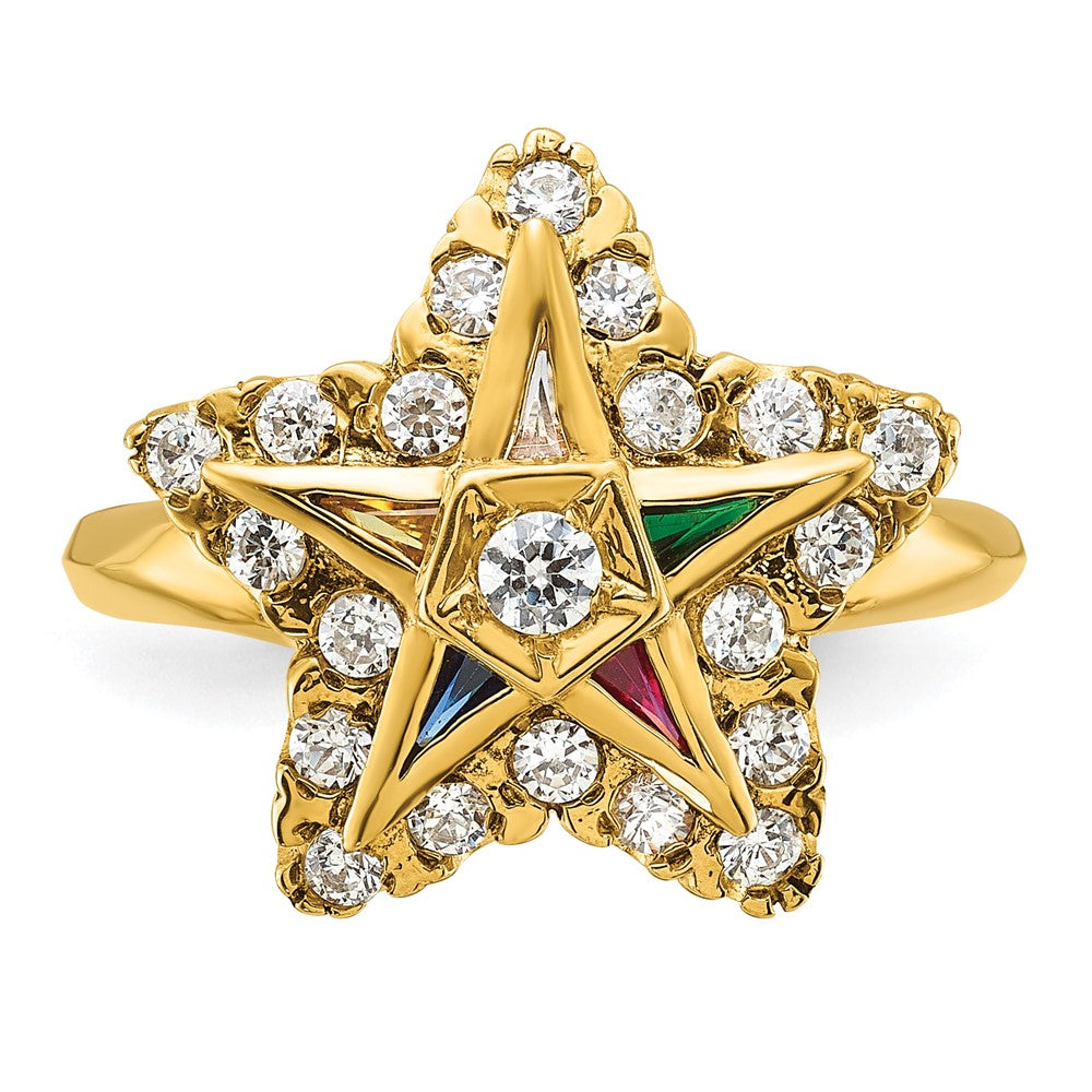 IBGoodman 10k Women's Polished Eastern Star Masonic Ring Mounting