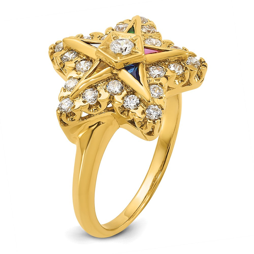 IBGoodman 10k Women's Polished Eastern Star Masonic Ring Mounting