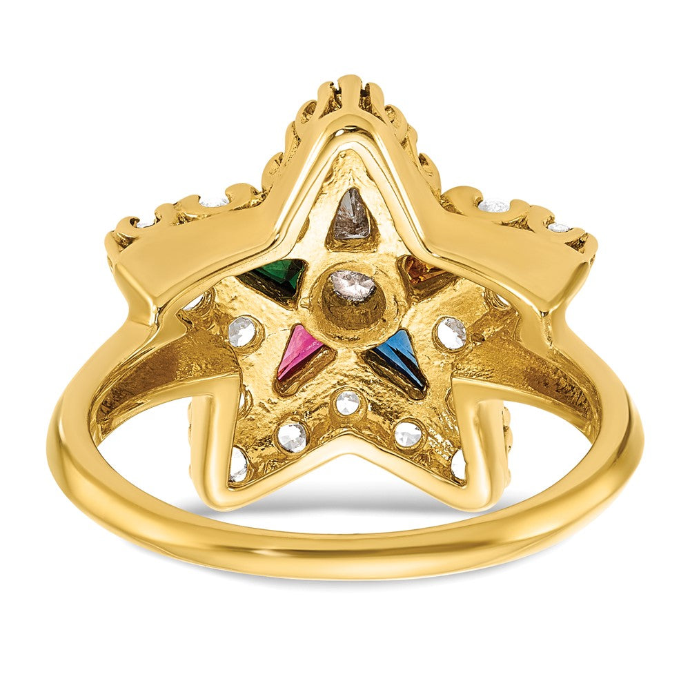 IBGoodman 14k Women's Polished Eastern Star Masonic Ring Mounting