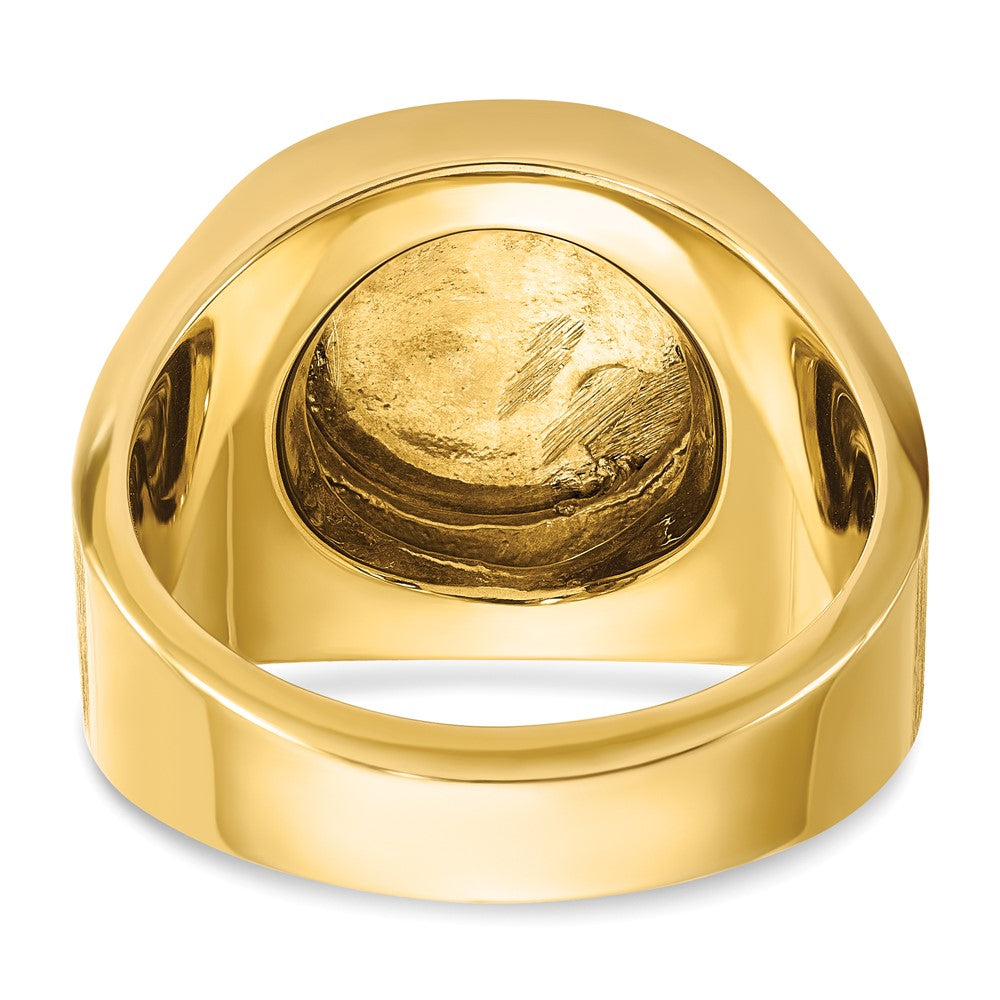 IBGoodman 14k Two-tone Men's Polished and Satin Round 2 Carat AA Quality Diamond Cluster Ring