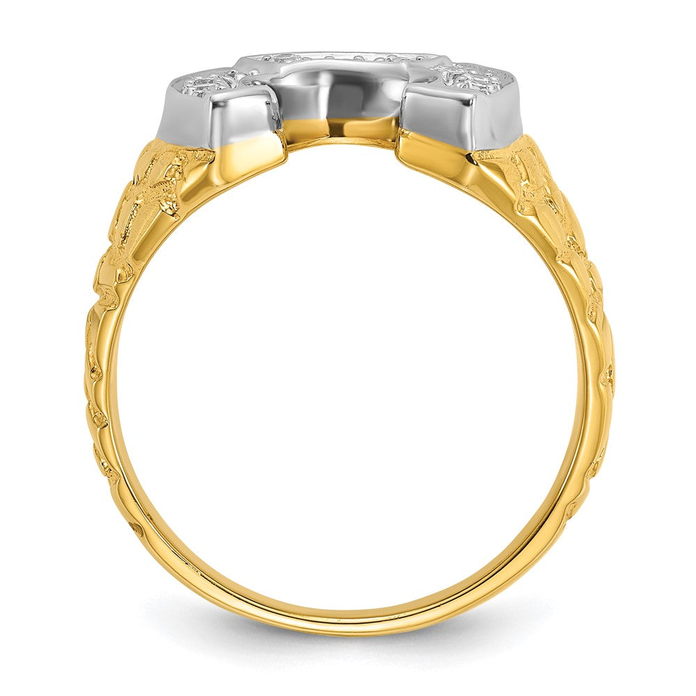 10k Two-Tone Fancy Ring Mounting
