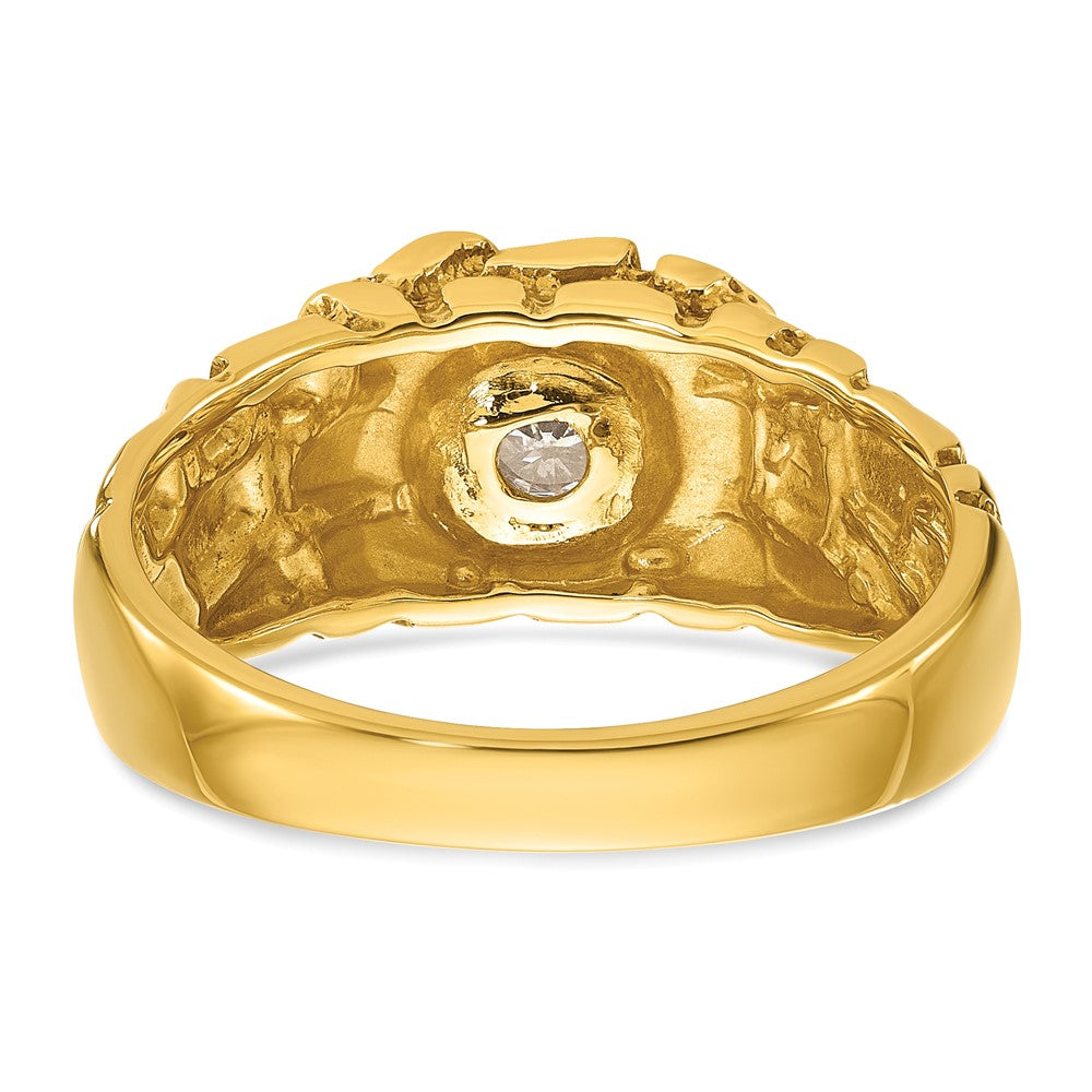 14k IBGoodman Men's 1/6 carat Diamond Nugget Complete Ring