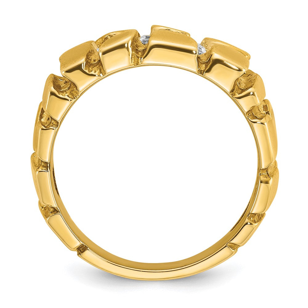 14k IBGoodman Men's Cluster 1/2 carat Diamond Nugget Complete Ring