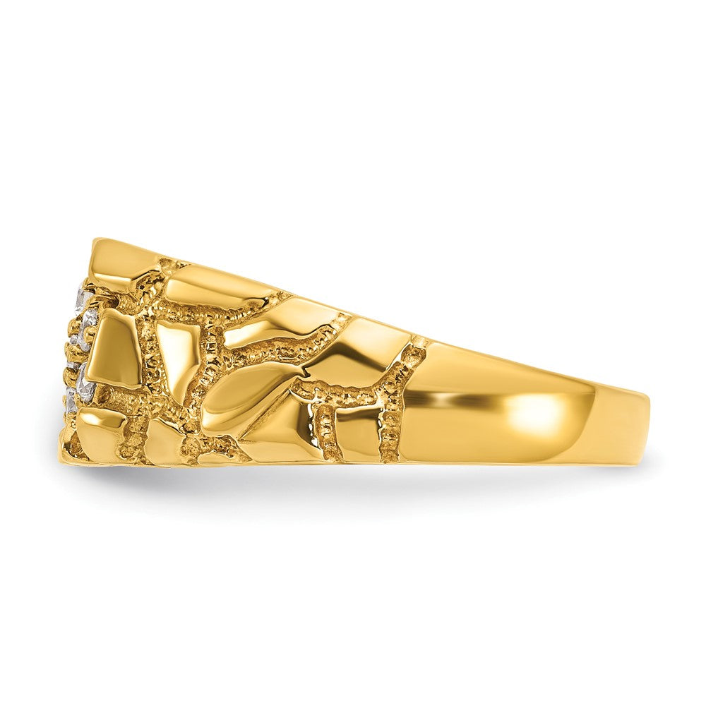 10k IBGoodman Men's Cluster Diamond Nugget Complete Ring