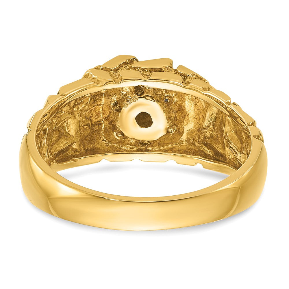 14k IBGoodman Men's Cluster 1/4 carat Diamond Nugget Complete Ring