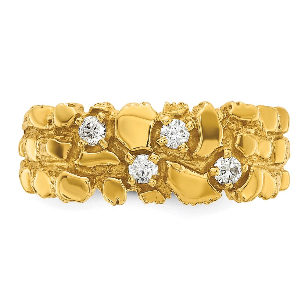 10k IBGoodman Men's Diamond Nugget Complete Ring