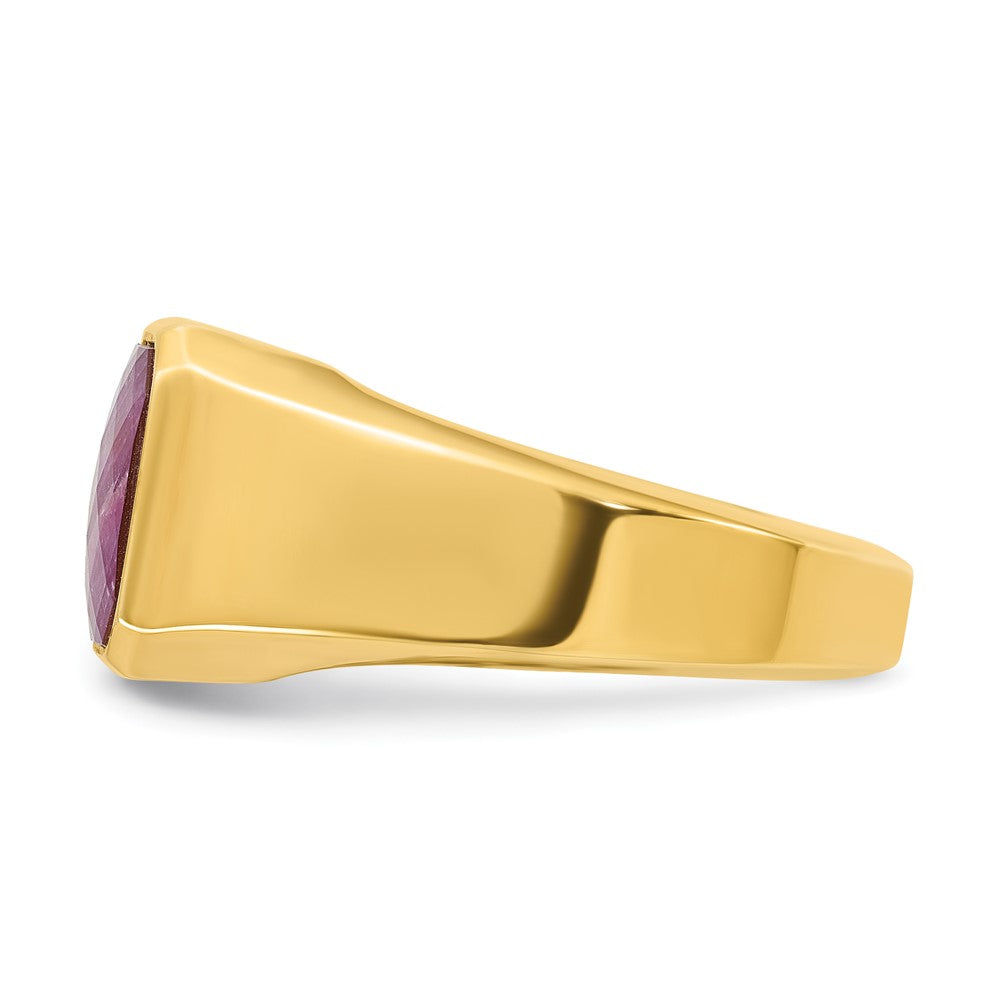 14k IBGoodman Men's Ruby Doublet Stone Complete Ring