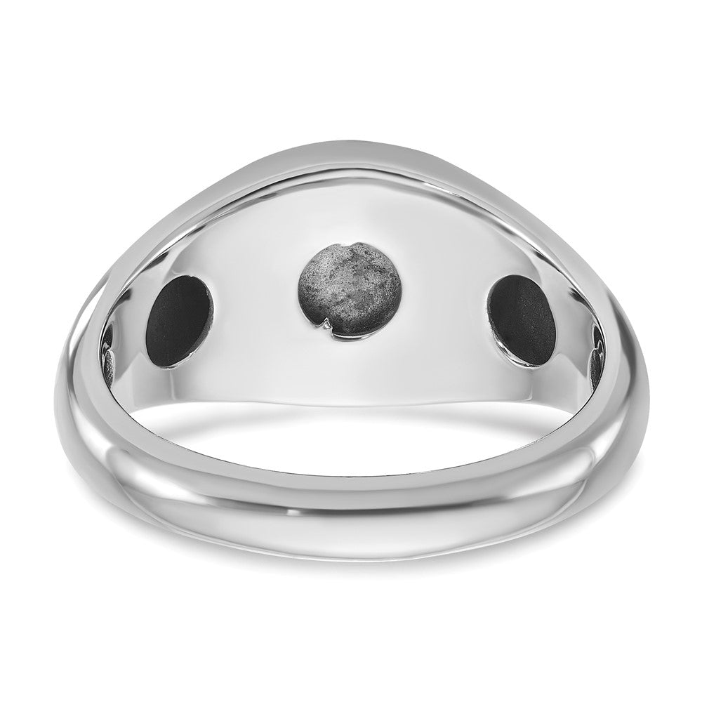 10k White Gold IBGoodman Men's Sapphire Doublet Stone Complete Ring