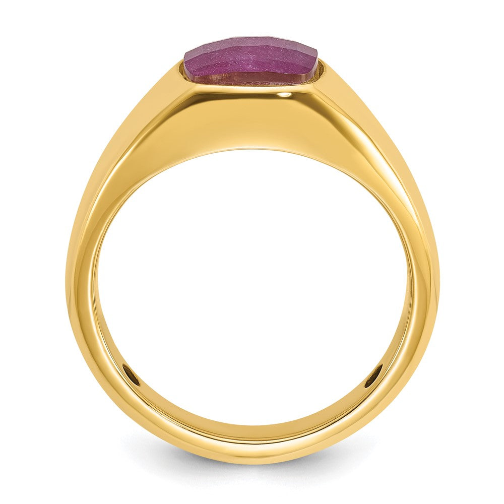 14k IBGoodman Men's Ruby Doublet Stone Complete Ring