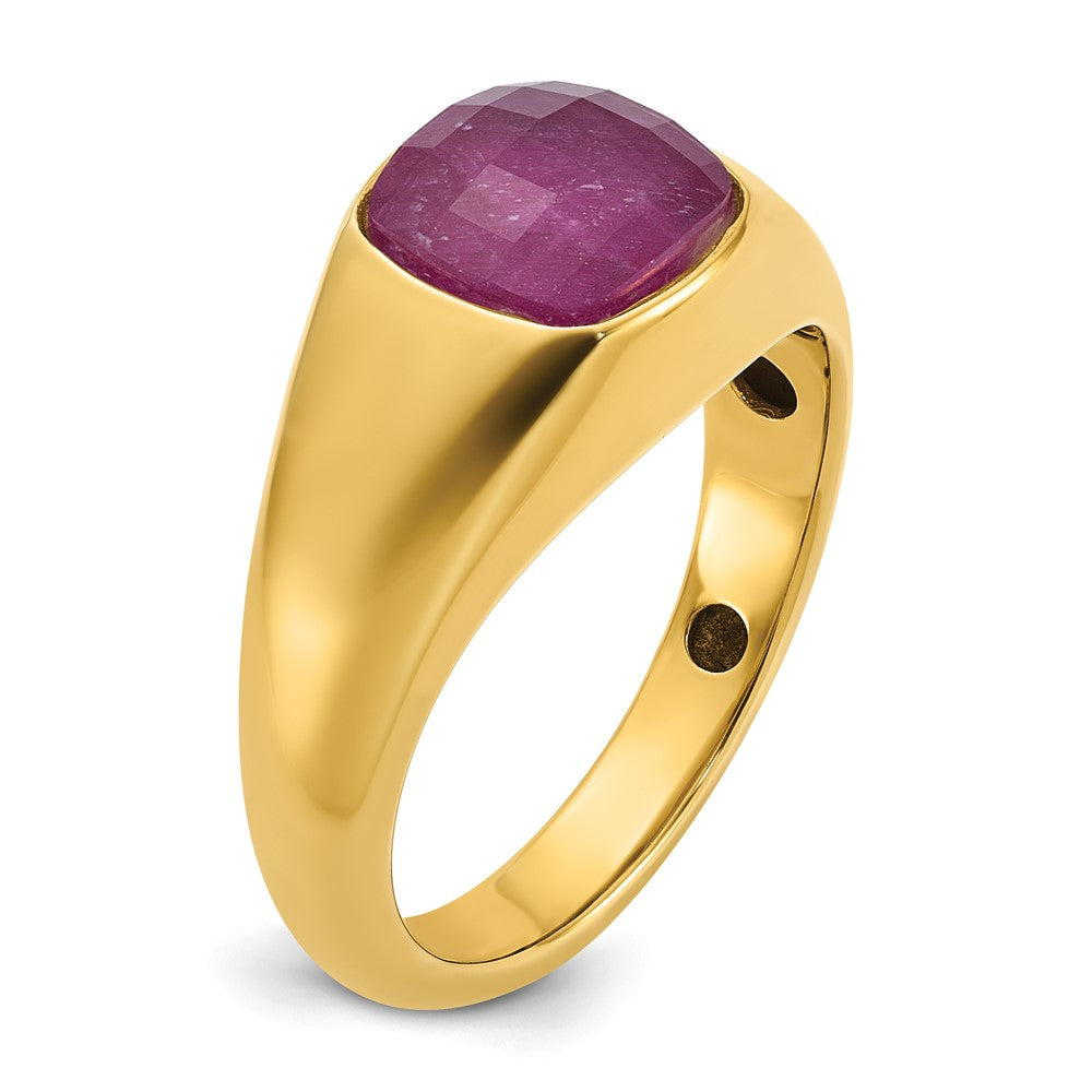 14k IBGoodman Men's Ruby Doublet Stone Complete Ring
