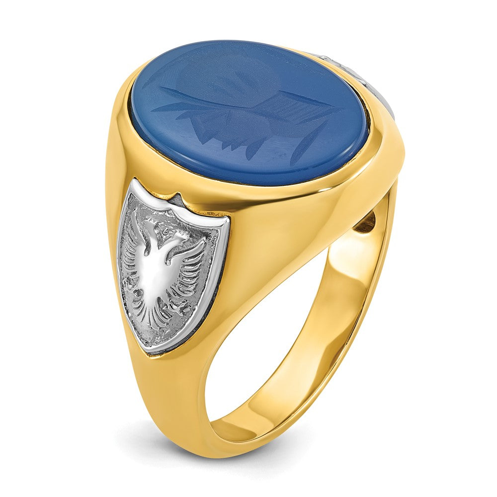 14k Two-tone IBGoodman Men's Gemstone Ring Mounting