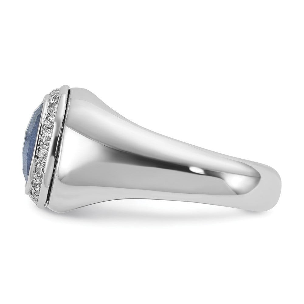 14k White Gold IBGoodman Men's Gemstone and Diamond Ring Mounting