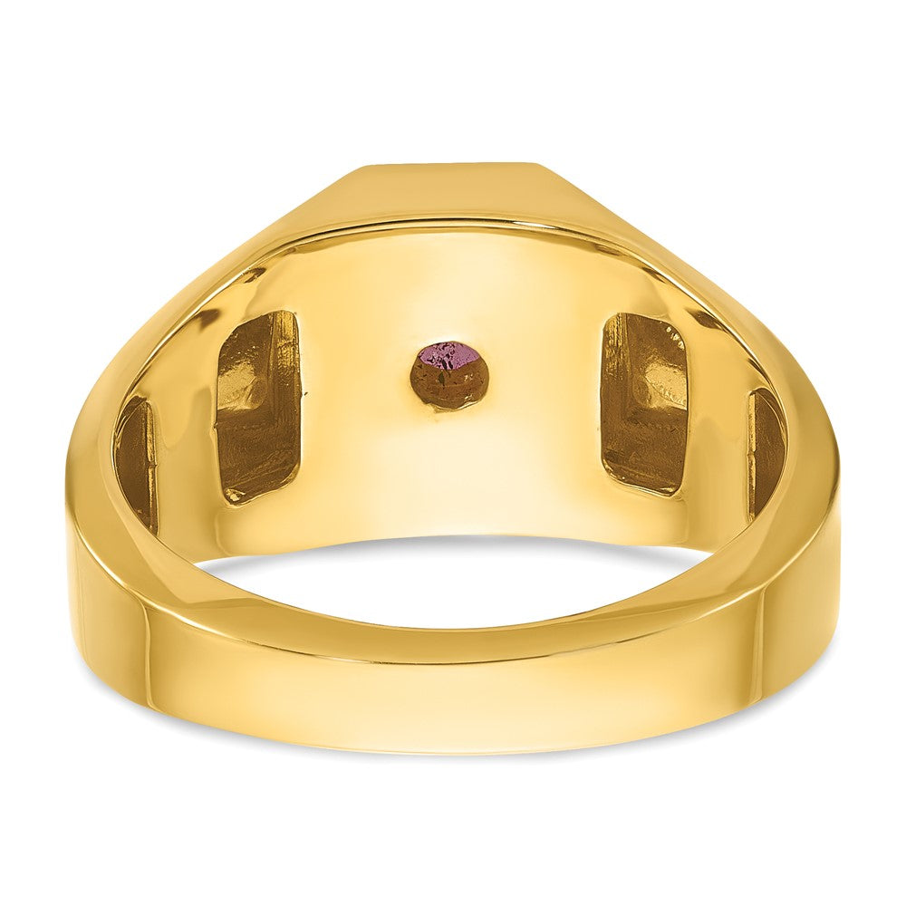 14k IBGoodman Men's Gemstone and Diamond Ring Mounting