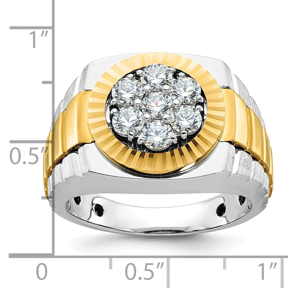 IBGoodman 10k Two-tone Men's Polished Satin and Textured Ring Mounting
