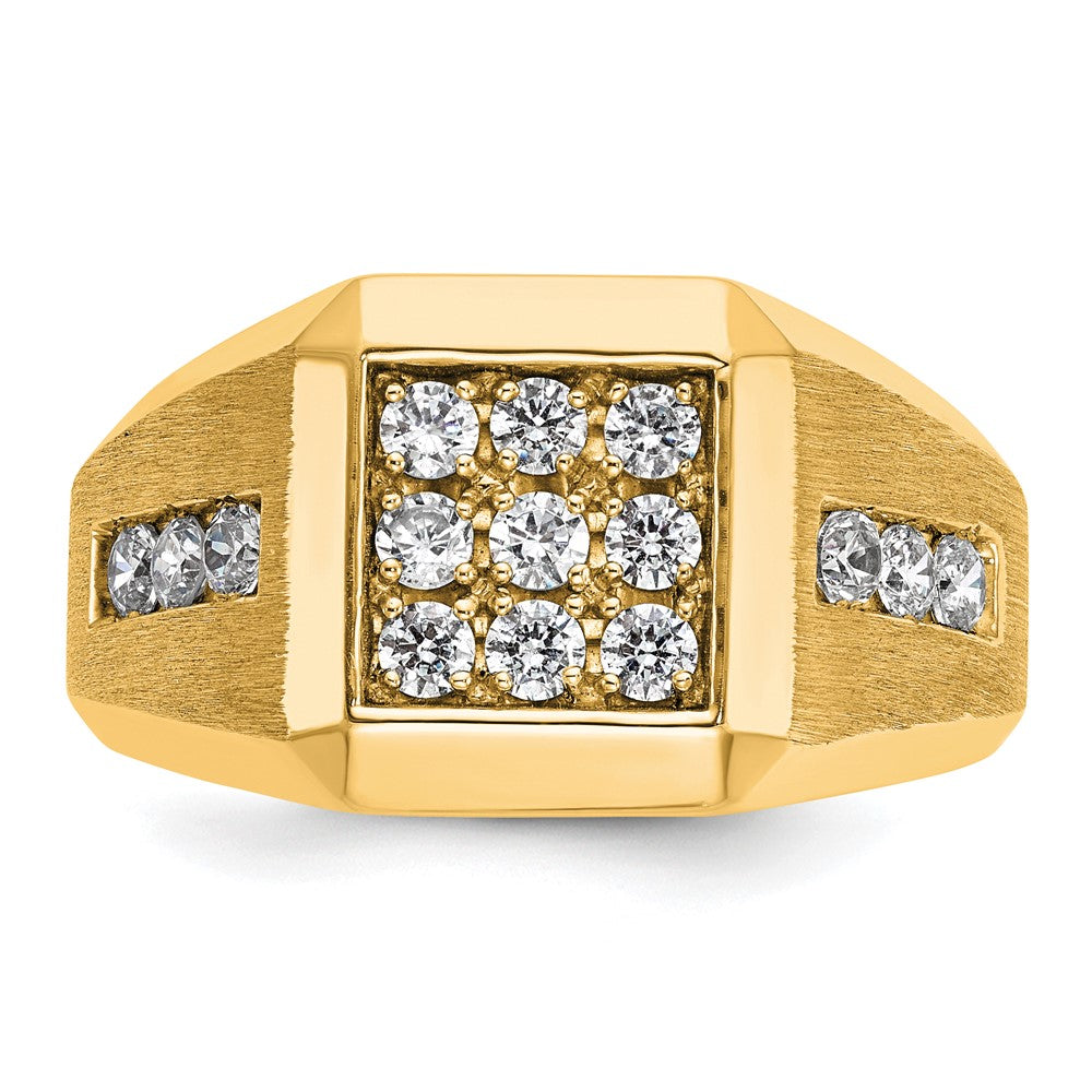 IBGoodman 10k Men's Polished and Satin Square Cluster Ring Mounting