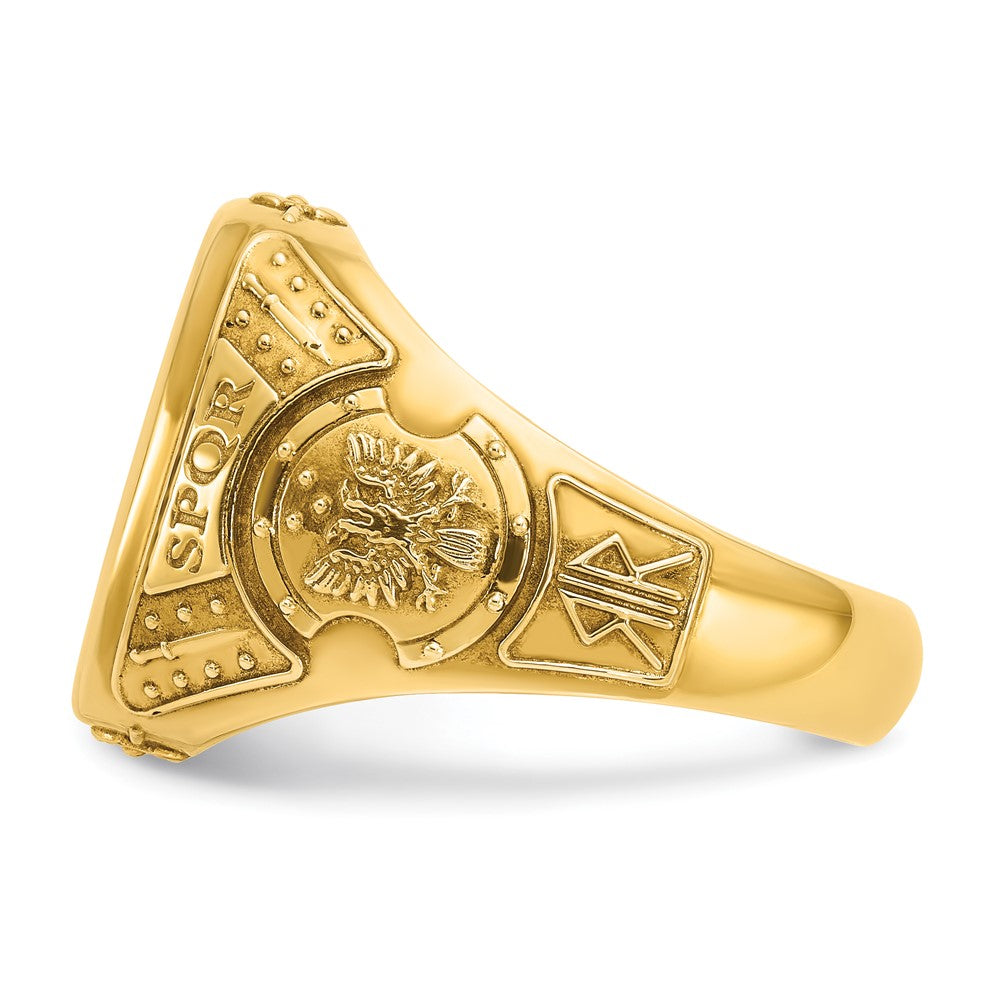 14k IBGoodman 16.5x14.8mm Men's Cushion Signet Ring