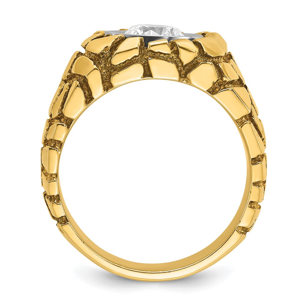14k Two-tone IBGoodman Men's Diamond Nugget Ring Mounting