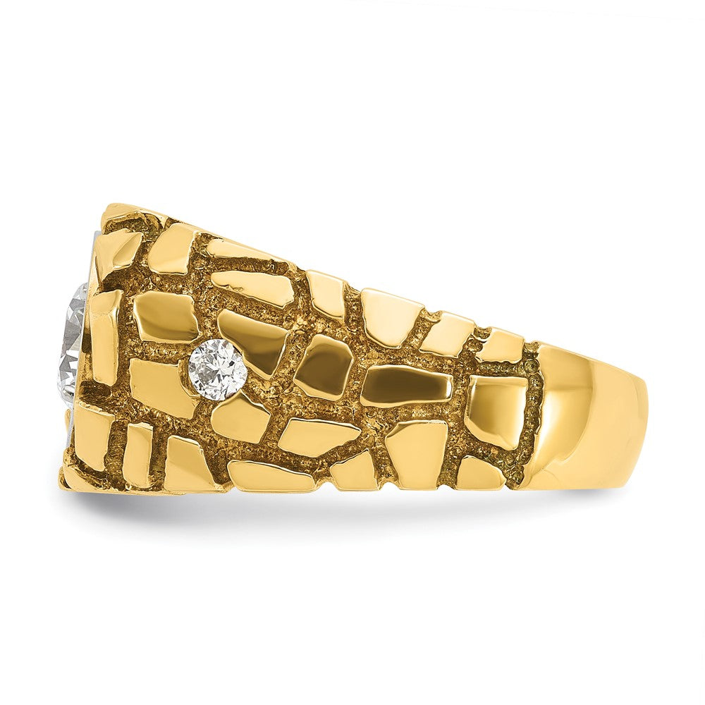 14k Two-tone IBGoodman Men's 1 carat Diamond Nugget Complete Ring