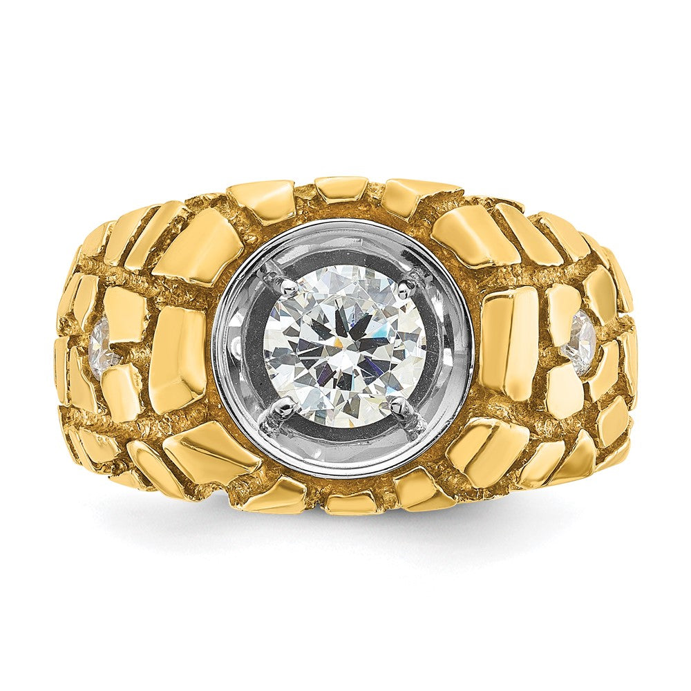 14k Two-tone IBGoodman Men's Diamond Nugget Ring Mounting