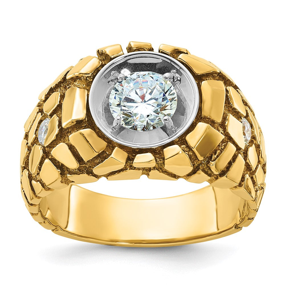 14k Two-tone IBGoodman Men's Diamond Nugget Ring Mounting