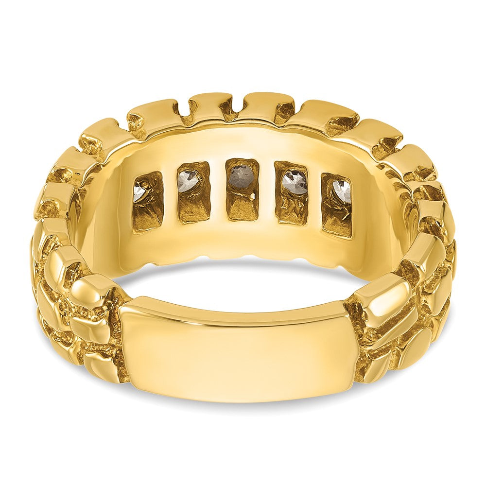 14k IBGoodman Men's 1 carat Diamond Nugget Complete Ring