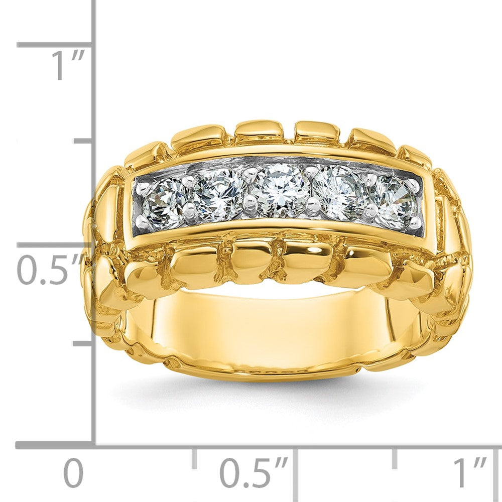 14k IBGoodman Men's 1 carat Diamond Nugget Complete Ring