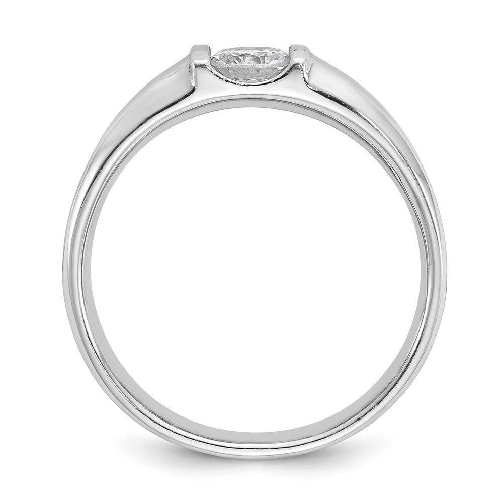 14k White Gold IBGoodman Men's 1/2 carat Diamond Complete Ring