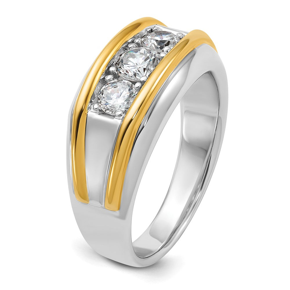 14k Two-tone IBGoodman Men's 1 carat Diamond Complete Ring