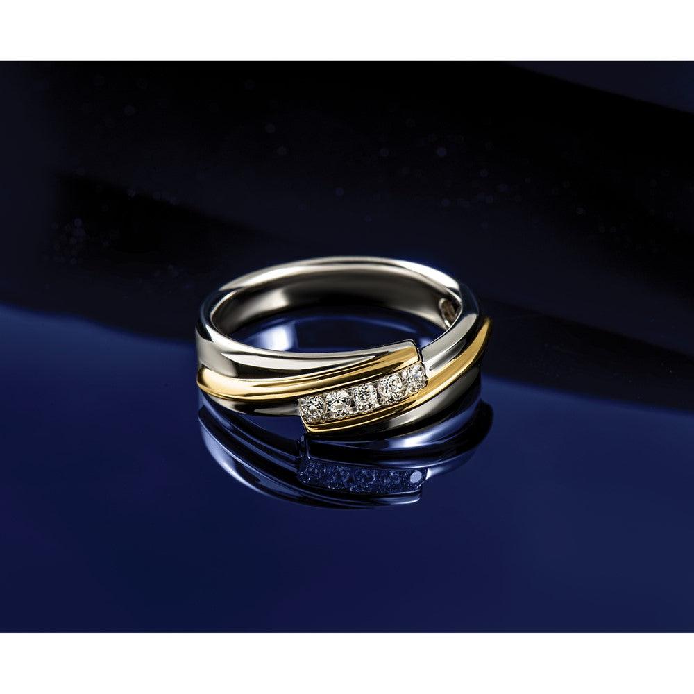IBGoodman 14k Two-tone Polished Men's Five Stone Ring Mounting
