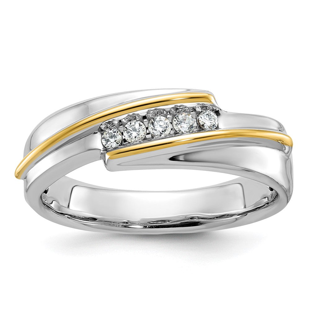 IBGoodman 14k Two-tone Polished Men's Five Stone Ring Mounting