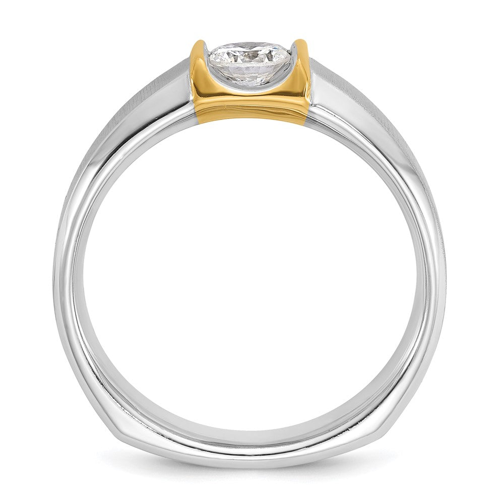 14k Two-tone IBGoodman Men's 1/2 carat Diamond Complete Ring