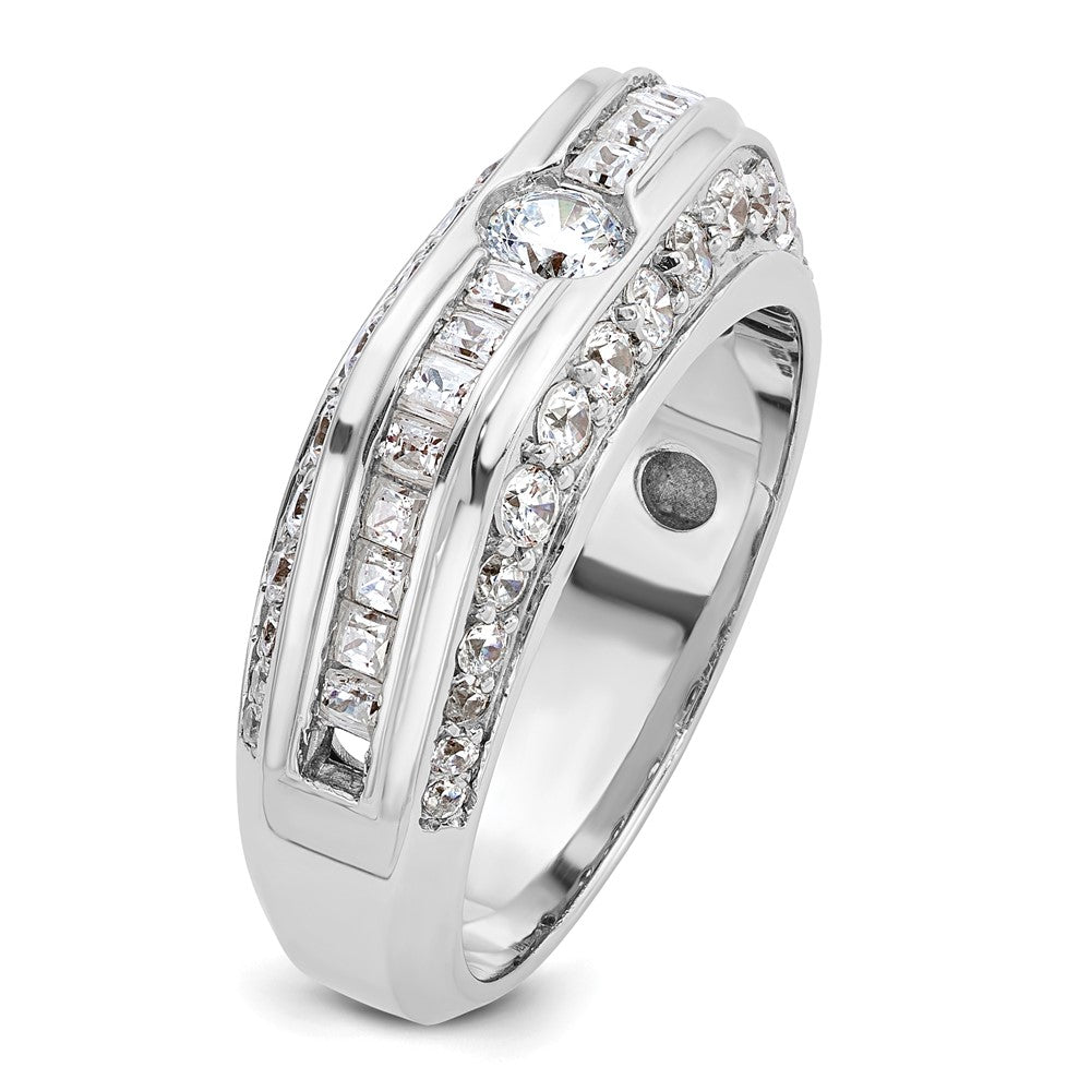 14k White Gold IBGoodman Men's Polished Ring Mounting