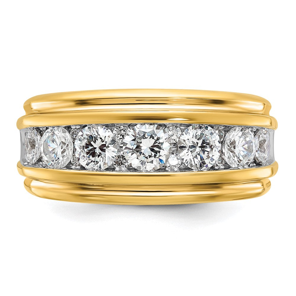 14k IBGoodman Men's Polished and Grooved Ring Mounting