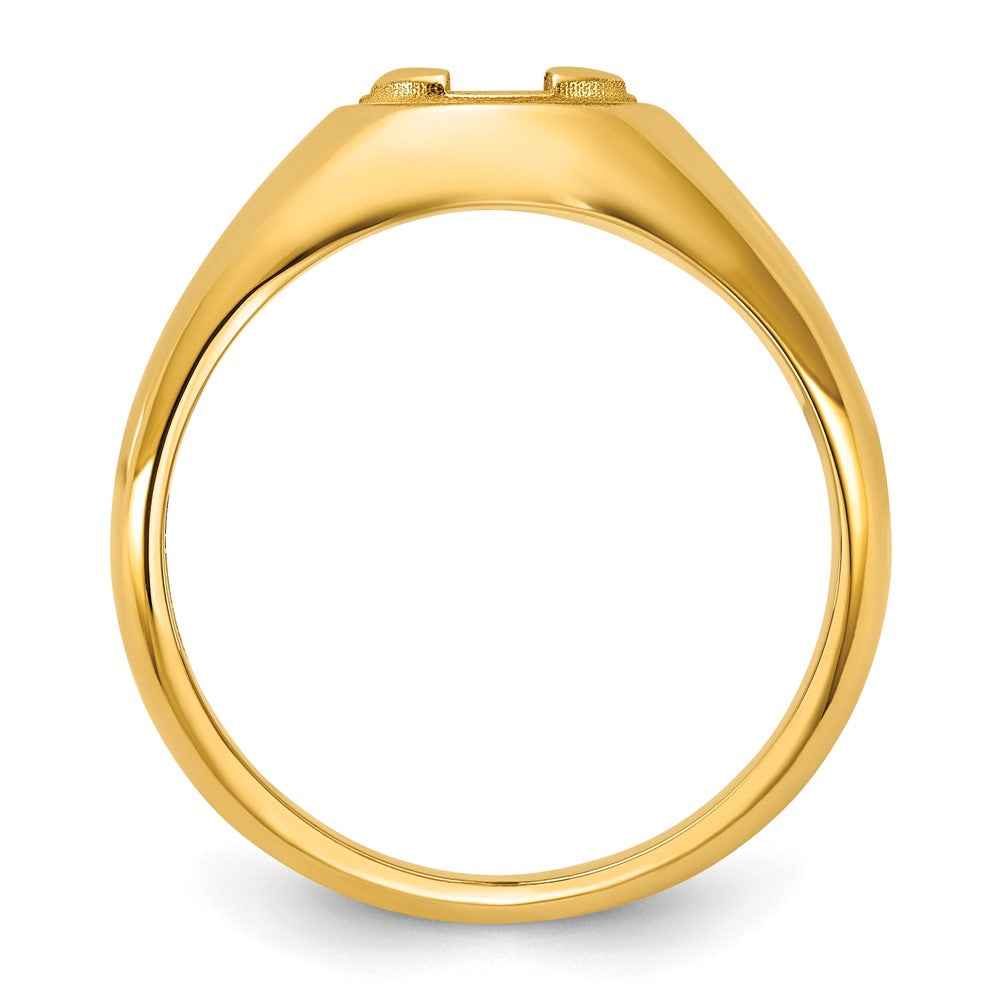 14k IBGoodman Men's Oval Diamond Ring Mounting