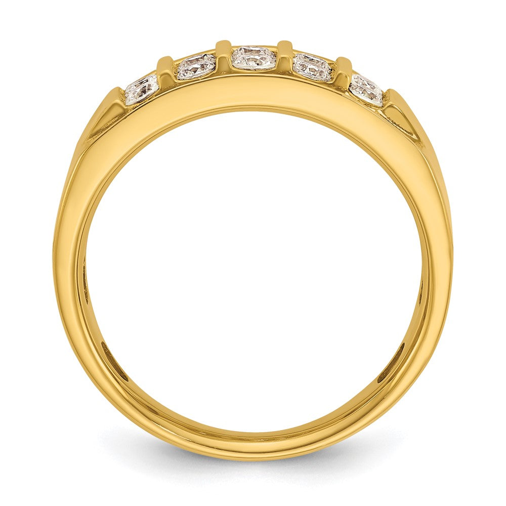 14k IBGoodman Men's Polished 4-Row Ring Mounting