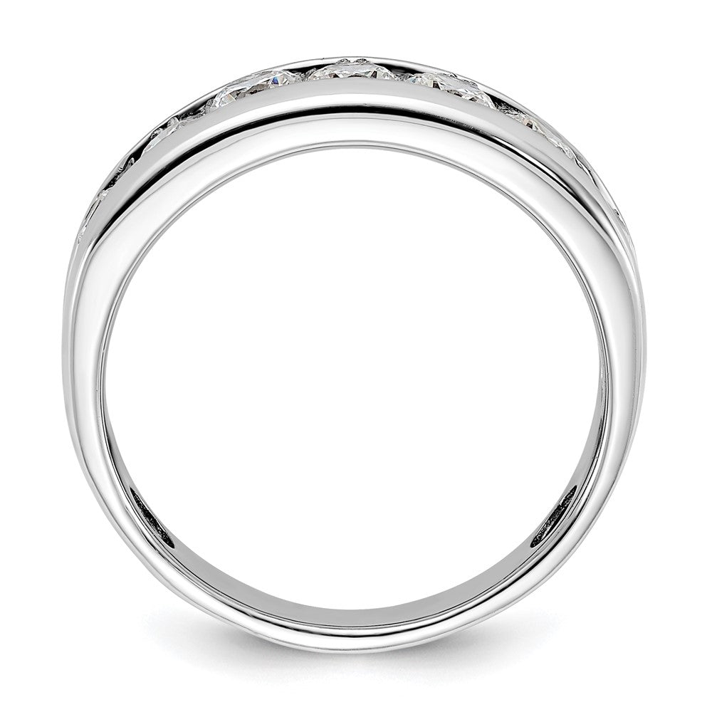 IBGoodman 14k White Gold Polished Seven Stone Men's Ring Mounting