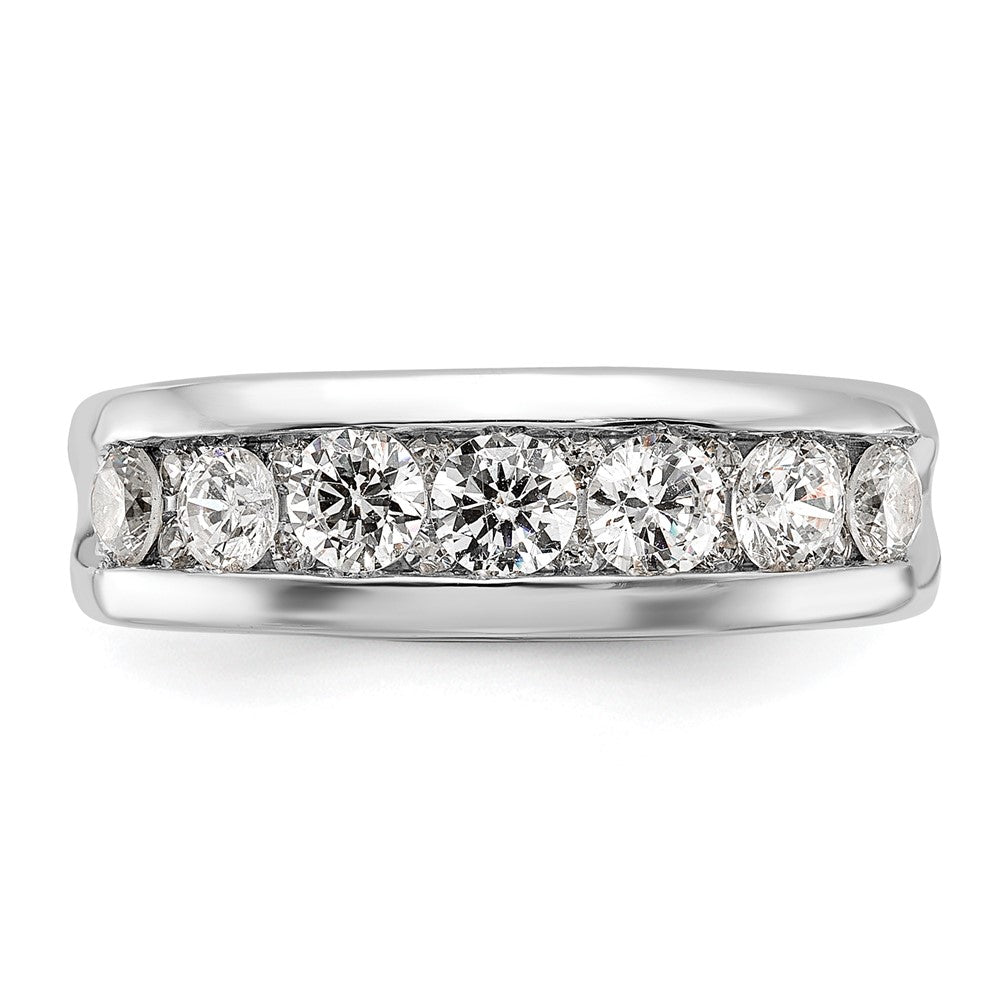 IBGoodman 14k White Gold Polished Seven Stone Men's Ring Mounting