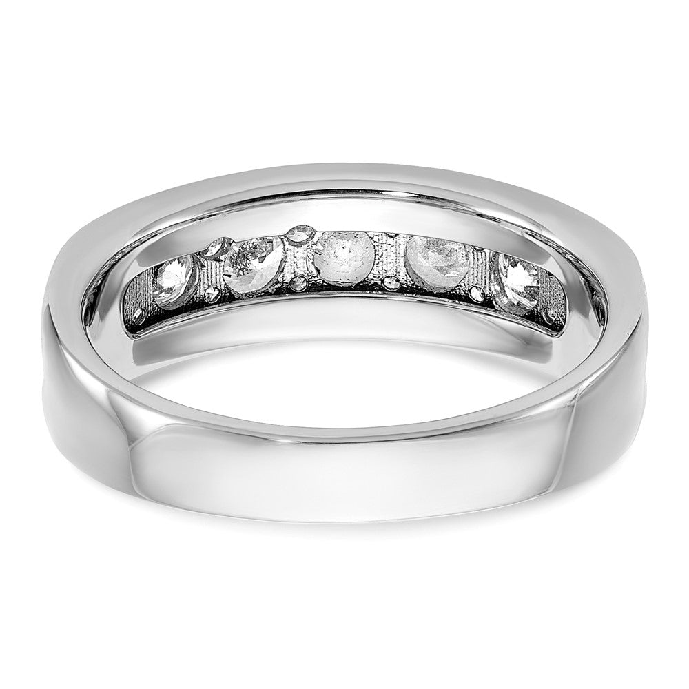 IBGoodman 14k White Gold Polished Seven Stone Men's Ring Mounting