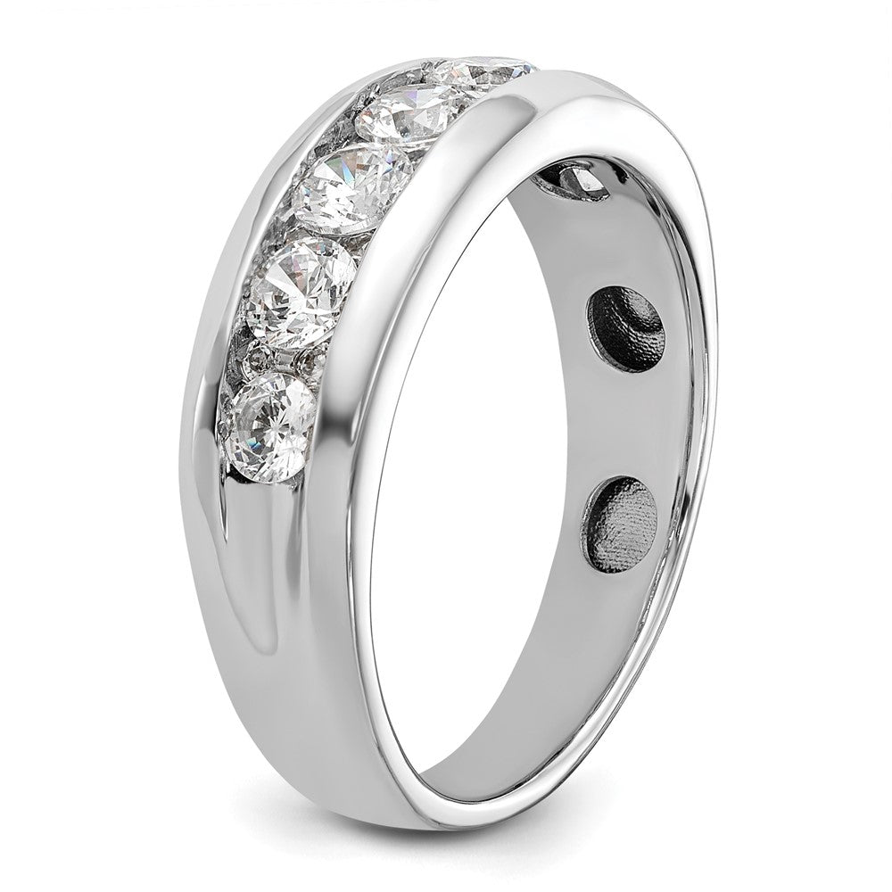 IBGoodman 14k White Gold Polished Seven Stone Men's Ring Mounting