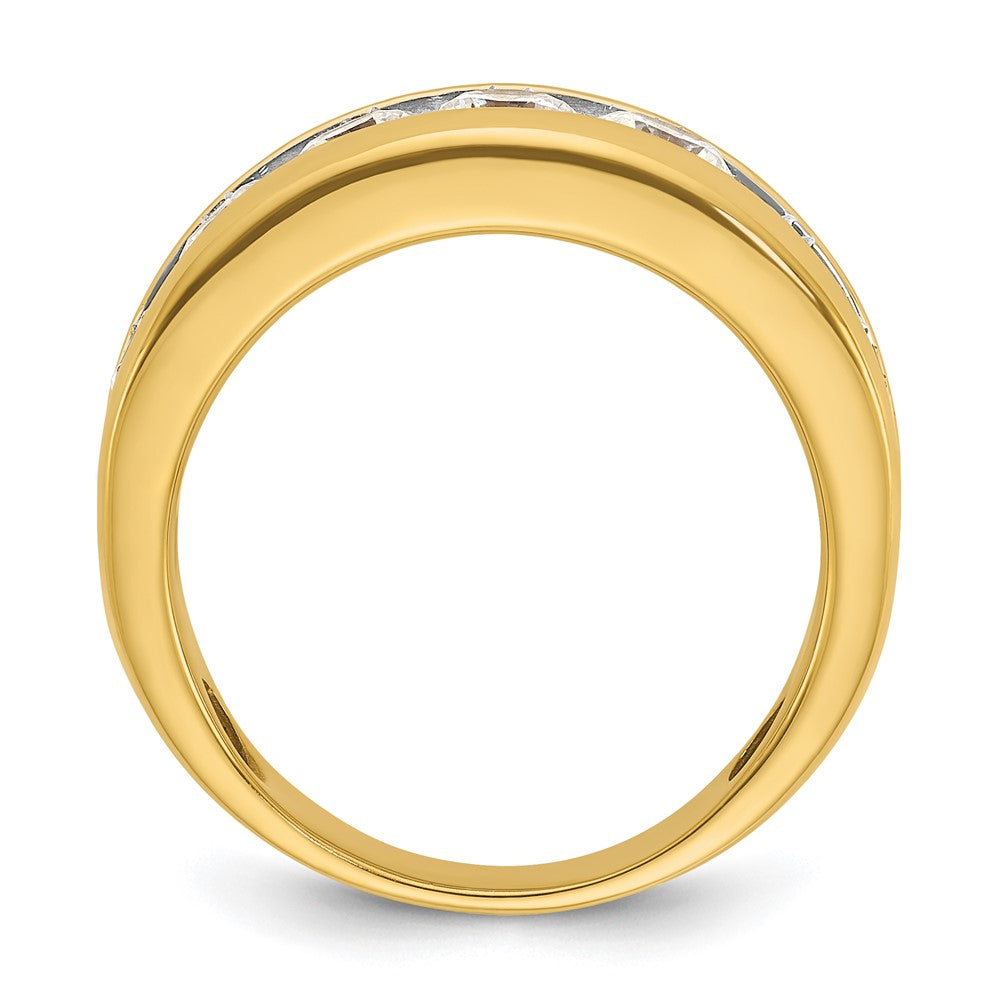 IBGoodman 14k with White Rhodium Men's Polished 1 1/5 Carat AA Quality Diamond Ring