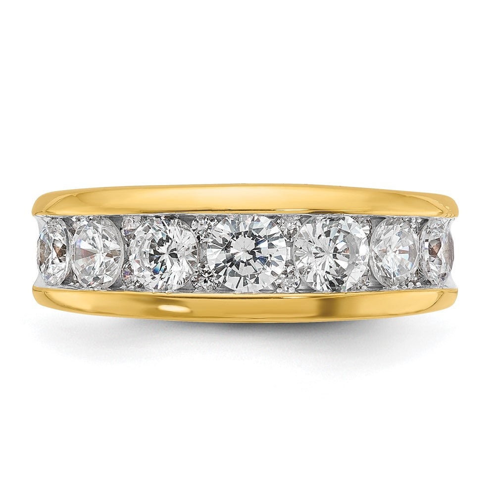 IBGoodman 14k with White Rhodium Men's Polished 1 1/5 Carat AA Quality Diamond Ring