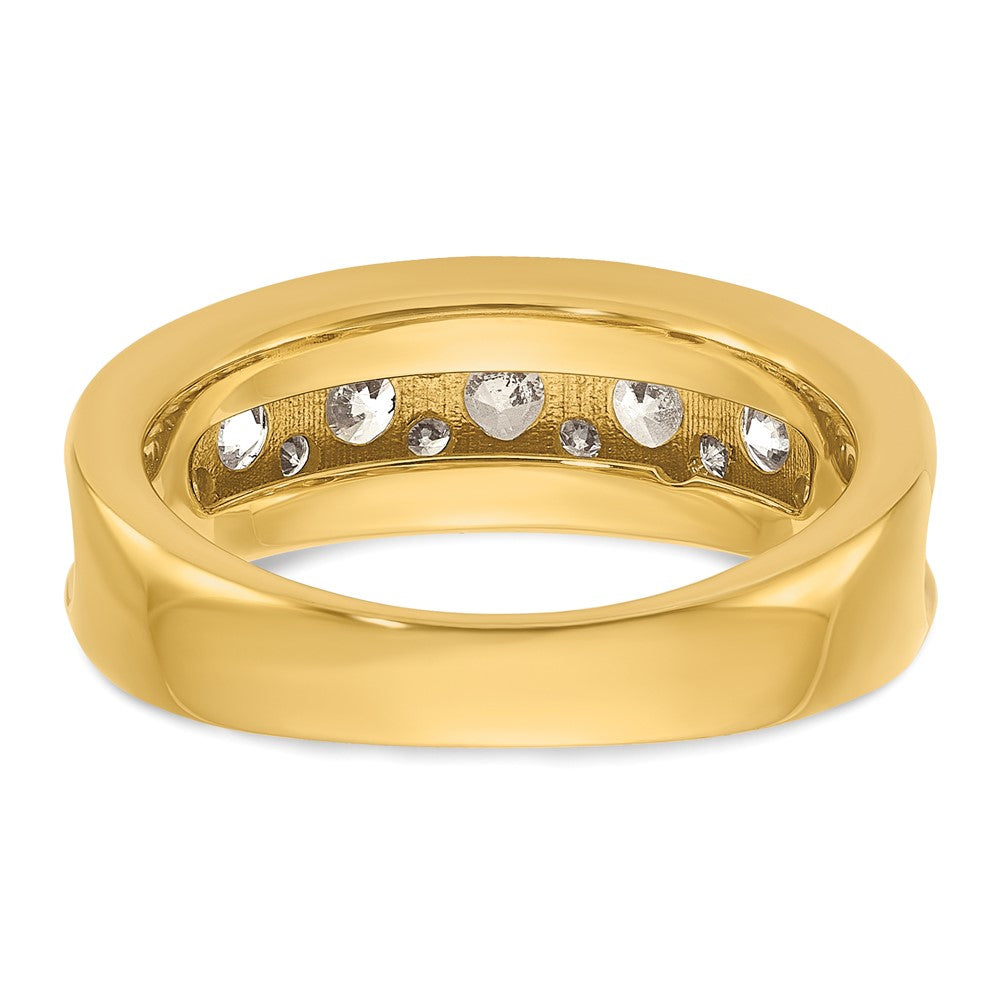 IBGoodman 14k with White Rhodium Men's Polished 1 1/5 Carat AA Quality Diamond Ring