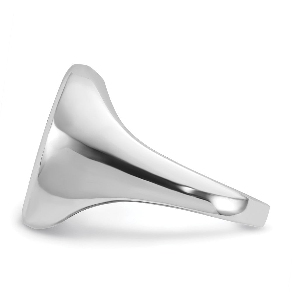 14k White Gold IBGoodman Men's Oval Onyx Complete Ring
