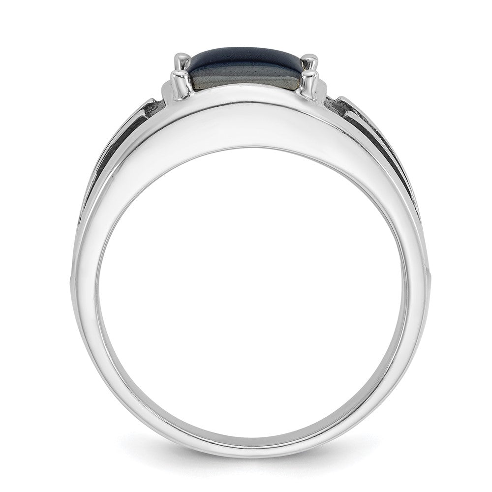 14k White Gold IBGoodman Men's Gemstone Ring Mounting