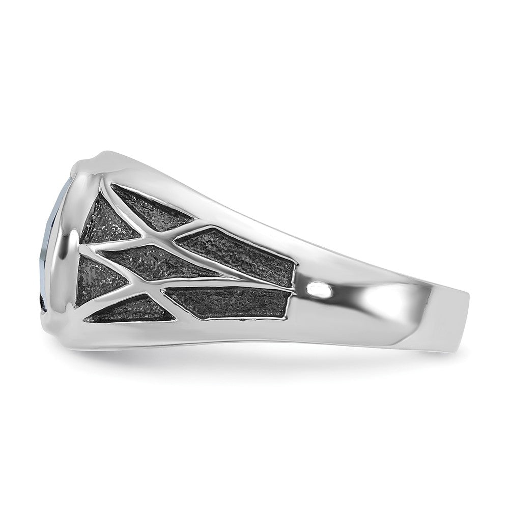 14k White Gold IBGoodman Men's Gemstone Ring Mounting
