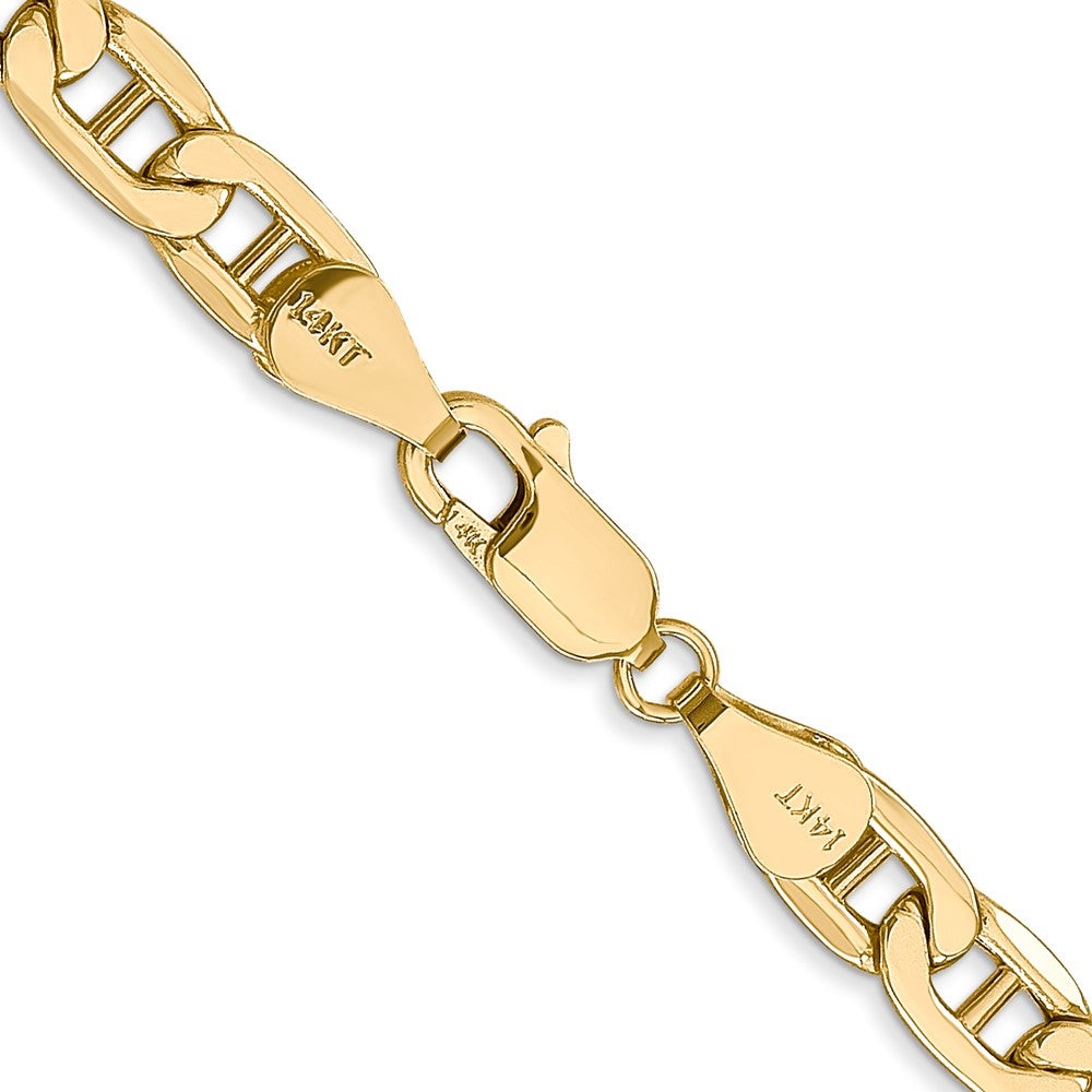 14K 26 inch 5.5mm Semi-Solid Anchor with Lobster Clasp Chain